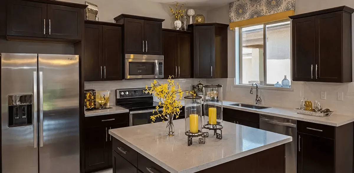Cabinet painting results with freshly painted kitchen cabinets in Memphis, TN