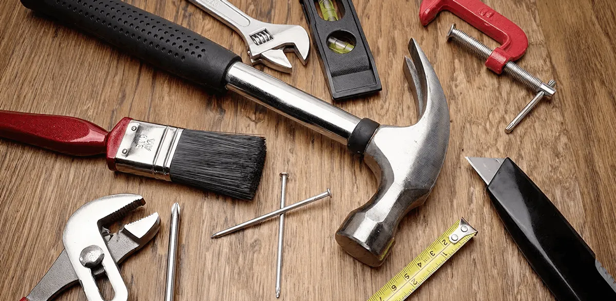 Handyman tools laid out for home repair and maintenance work in Memphis, TN