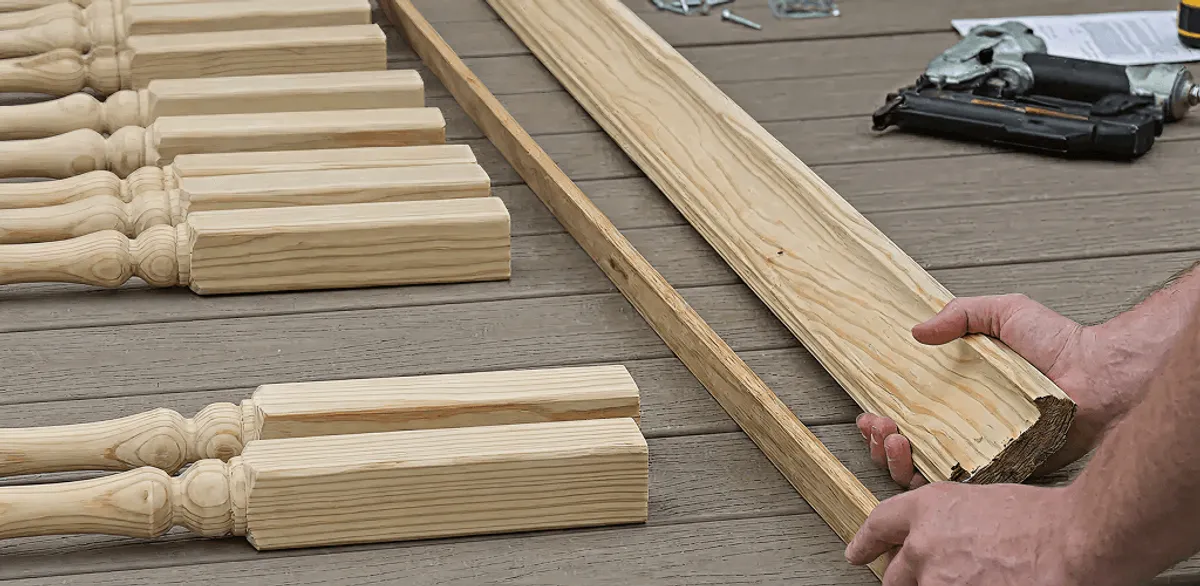 Handrail installation materials and wood components for stair rail work in Memphis, TN
